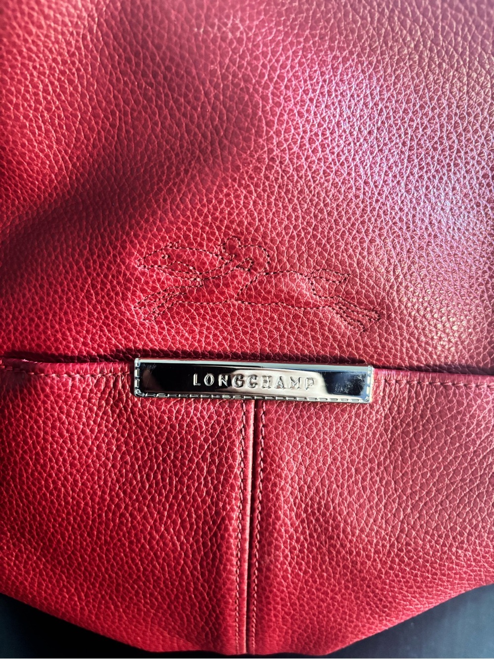 Longchamp Foulonne Hobo Leather Shoulder Bag - Picture 4 of 16